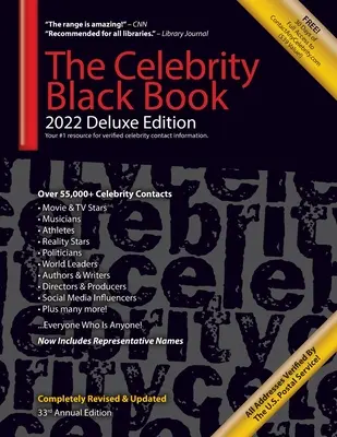 The Celebrity Black Book 2022 (Deluxe Edition) dla fanów, firm i organizacji non-profit: Ponad 55 000 zweryfikowanych adresów celebrytów do autografów, zwolenników - The Celebrity Black Book 2022 (Deluxe Edition) for Fans, Businesses & Nonprofits: Over 55,000+ Verified Celebrity Addresses for Autographs, Endorsemen