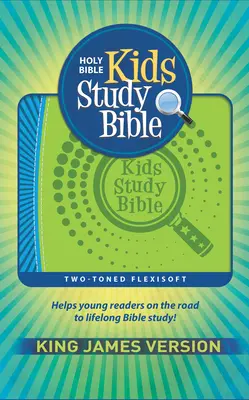 KJV Kids Study Bible Flex Green/Blue z możliwością nadruku (skóra naturalna) - KJV Kids Study Bible Flex Green/Blue Imprintable (Genuine Leather)