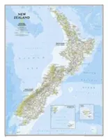 National Geographic: Klasyczna mapa ścienna Nowej Zelandii (23,5 x 30,25 cala) - National Geographic: New Zealand Classic Wall Map (23.5 X 30.25 Inches)