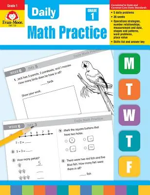 Codzienne ćwiczenia matematyczne, klasa 1 - Daily Math Practice, Grade 1