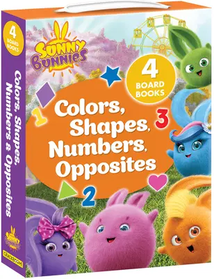 Słoneczne króliczki: Kolory, kształty, liczby i przeciwieństwa: 4 książki planszowe (wyd. USA) - Sunny Bunnies: Colors, Shapes, Numbers & Opposites: 4 Board Books (Us Edition)