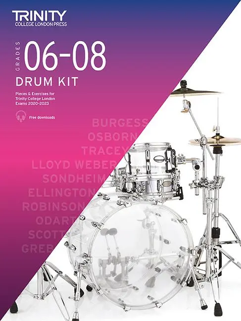 Zestaw perkusyjny Trinity College London 2020-2023. Klasy 6-8 - Trinity College London Drum Kit 2020-2023. Grades 6-8