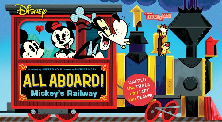 Disney All Aboard! Kolej Mickeya (książka Abrams Extend a Book) - Disney All Aboard! Mickey's Railway (an Abrams Extend a Book)