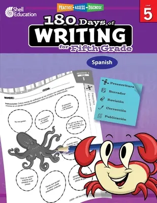 180 dni pisania dla piątej klasy (hiszpański): Ćwicz, oceniaj, diagnozuj - 180 Days of Writing for Fifth Grade (Spanish): Practice, Assess, Diagnose