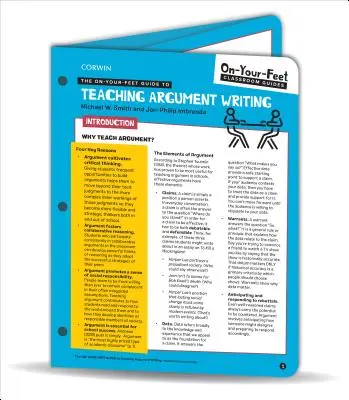 Przewodnik po nauczaniu pisania argumentów na własnych nogach - The On-Your-Feet Guide to Teaching Argument Writing