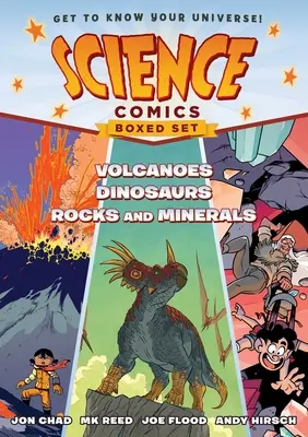 Zestaw komiksów naukowych: Wulkany, dinozaury oraz skały i minerały - Science Comics Boxed Set: Volcanoes, Dinosaurs, and Rocks and Minerals