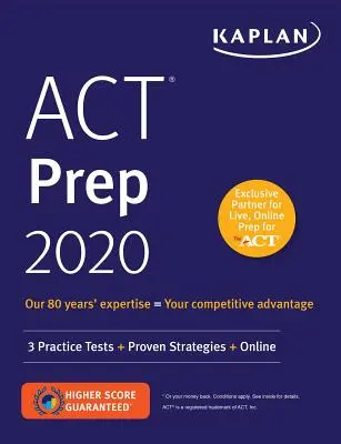 ACT Prep 2020 - 3 testy praktyczne + sprawdzone strategie + online - ACT Prep 2020 - 3 Practice Tests + Proven Strategies + Online