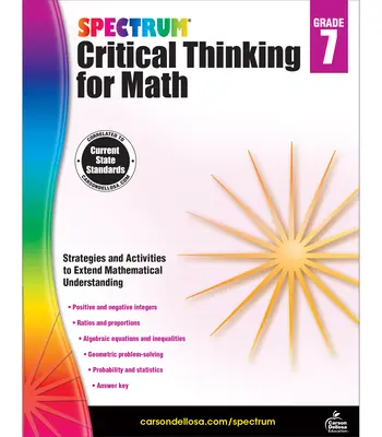 Krytyczne myślenie Spectrum dla matematyki, klasa 7 - Spectrum Critical Thinking for Math, Grade 7