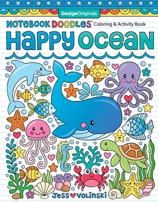 Notebook Doodles Happy Ocean: Kolorowanka i zeszyt ćwiczeń - Notebook Doodles Happy Ocean: Coloring & Activity Book