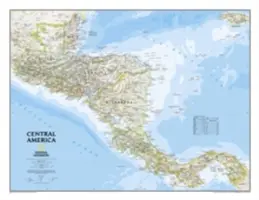 National Geographic: Klasyczna mapa ścienna Ameryki Środkowej (28,75 x 22,25 cala) - National Geographic: Central America Classic Wall Map (28.75 X 22.25 Inches)