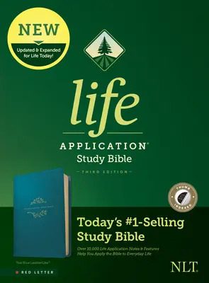 NLT Life Application Study Bible, wydanie trzecie (czerwona litera, skóropodobna, turkusowa, z indeksem) - NLT Life Application Study Bible, Third Edition (Red Letter, Leatherlike, Teal Blue, Indexed)