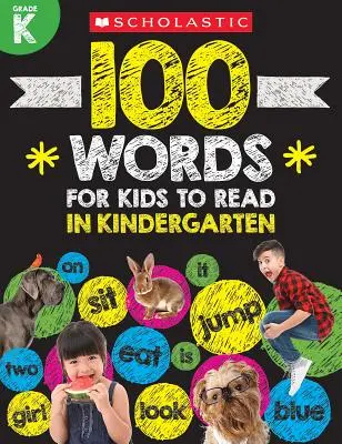 100 słów dla dzieci do czytania w przedszkolu zeszyt ćwiczeń - 100 Words for Kids to Read in Kindergarten Workbook