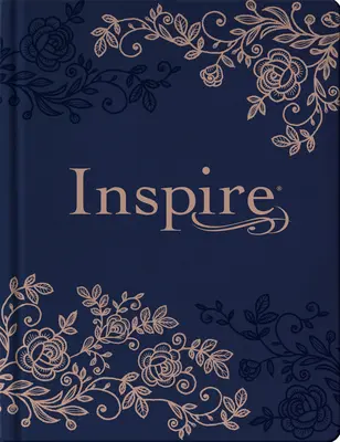 Inspire Bible NLT (twarda oprawa, skóropodobna, granatowa): Biblia do kolorowania i kreatywnego pisania - Inspire Bible NLT (Hardcover Leatherlike, Navy): The Bible for Coloring & Creative Journaling