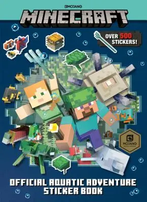 Oficjalna książeczka z naklejkami z wodnej przygody w Minecrafcie (Minecraft) - Minecraft Official Aquatic Adventure Sticker Book (Minecraft)