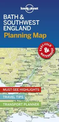 Lonely Planet Bath i południowo-zachodnia Anglia - mapa planowania 1 - Lonely Planet Bath & Southwest England Planning Map 1