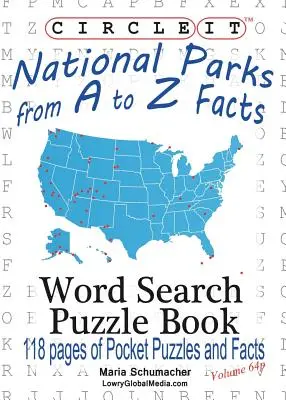 Kółko Graniaste, Parki Narodowe od A do Z, Fakty, Kieszonkowe, Wyszukiwanie wyrazów, Książka z łamigłówkami - Circle It, National Parks from A to Z Facts, Pocket Size, Word Search, Puzzle Book