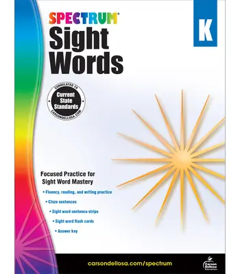 Spectrum Sight Words, klasa K - Spectrum Sight Words, Grade K