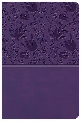 Kompaktowa Biblia KJV w dużym formacie, fioletowa skórzana okładzina - KJV Large Print Compact Reference Bible, Purple Leathertouch