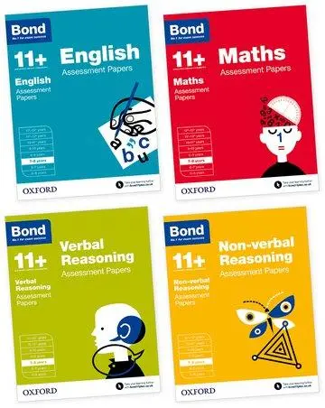 Bond 11+: Angielski, Matematyka, Rozumowanie niewerbalne, Rozumowanie werbalne: Zestawy egzaminacyjne - 7-8 lat - Bond 11+: English, Maths, Non-verbal Reasoning, Verbal Reasoning: Assessment Papers - 7-8 years Bundle