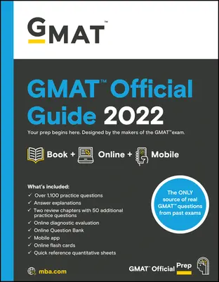 Oficjalny przewodnik GMAT 2022: książka + bank pytań online - GMAT Official Guide 2022: Book + Online Question Bank