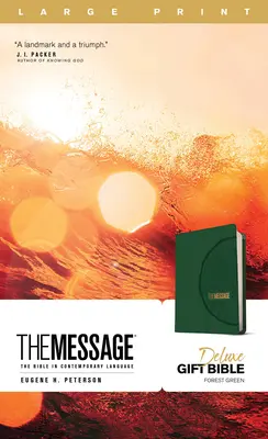 The Message Deluxe Gift Bible, Large Print (Leather-Look, Green): Biblia we współczesnym języku - The Message Deluxe Gift Bible, Large Print (Leather-Look, Green): The Bible in Contemporary Language