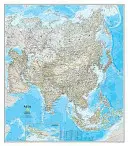 Azja klasyczna, laminowana - mapy ścienne kontynentów - Asia Classic, Laminated - Wall Maps Continents