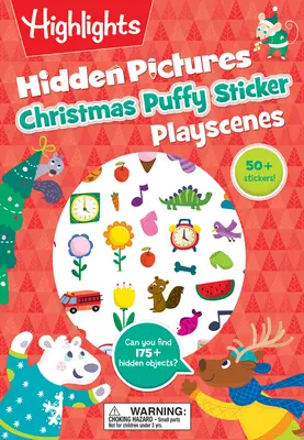 Świąteczne ukryte obrazki Puszyste scenki z naklejkami - Christmas Hidden Pictures Puffy Sticker Playscenes