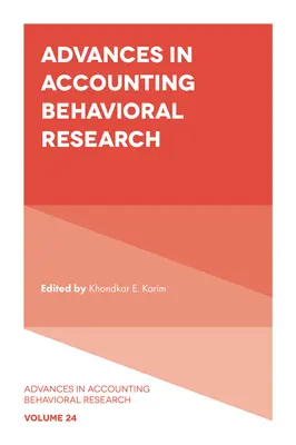 Postępy w badaniach behawioralnych w rachunkowości - Advances in Accounting Behavioral Research