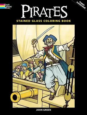 Kolorowanka z witrażami piratów - Pirates Stained Glass Coloring Book