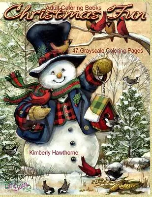 Kolorowanki dla dorosłych Boże Narodzenie Zabawa 47 Kolorowanki w skali szarości: Piękne obrazy w skali szarości przedstawiające zimowe sceny świąteczne, Świętego Mikołaja, renifery, elfy, - Adult Coloring Books Christmas Fun 47 Grayscale Coloring Pages: Beautiful grayscale images of Winter Christmas holiday scenes, Santa, reindeer, elves,