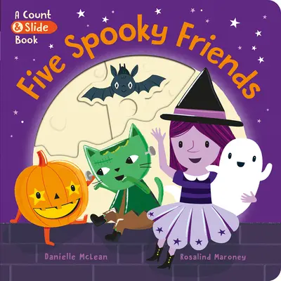 Five Spooky Friends: Książka do liczenia i przesuwania - Five Spooky Friends: A Count & Slide Book