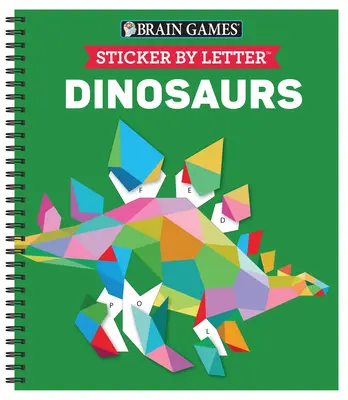 Brain Games - Naklejka po literce: Dinozaury (puzzle z naklejkami - książka aktywności dla dzieci) [z naklejkami] - Brain Games - Sticker by Letter: Dinosaurs (Sticker Puzzles - Kids Activity Book) [With Sticker(s)]