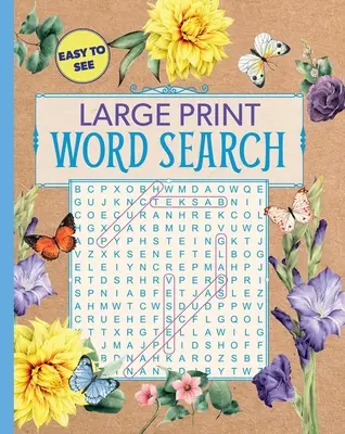 Kwiatowe wyszukiwanie słów w dużym formacie - Large Print Floral Word Search