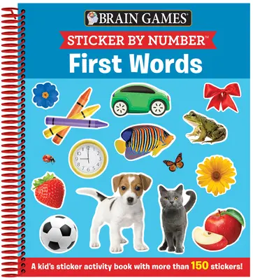 Brain Games - Naklejka po numerze: Pierwsze słowa (od 3 do 6 lat): Książka z naklejkami dla dzieci z ponad 150 naklejkami! - Brain Games - Sticker by Number: First Words (Ages 3 to 6): A Kid's Sticker Activity Book with More Than 150 Stickers!