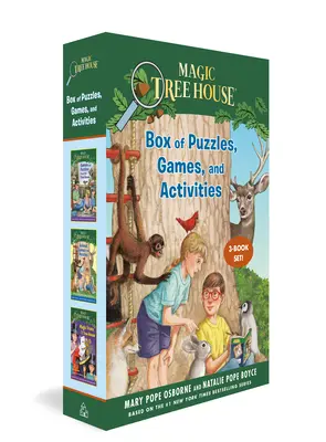 Magiczny domek na drzewie Pudełko z łamigłówkami, grami i zadaniami (zestaw 3 książek) - Magic Tree House Box of Puzzles, Games, and Activities (3 Book Set)