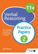 11+ Verbal Reasoning Practice Papers 2 - Dla 11+, egzaminów wstępnych i niezależnych egzaminów szkolnych, w tym CEM, GL i ISEB - 11+ Verbal Reasoning Practice Papers 2 - For 11+, pre-test and independent school exams including CEM, GL and ISEB