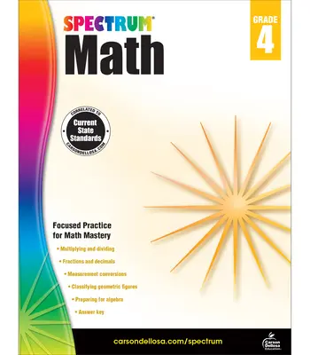 Spectrum Math Workbook, klasa 4 - Spectrum Math Workbook, Grade 4