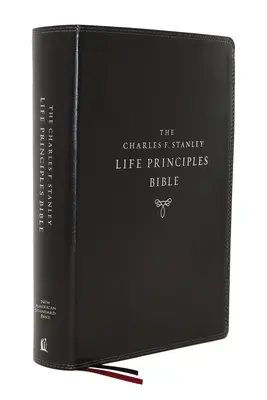 Nasb, Charles F. Stanley Life Principles Bible, wyd. 2, skórzana miękka, czarna, indeksowana kciukiem, wygodny druk: Pismo Święte, Nowa Amerykańska Biblia Standardowa - Nasb, Charles F. Stanley Life Principles Bible, 2nd Edition, Leathersoft, Black, Thumb Indexed, Comfort Print: Holy Bible, New American Standard Bible