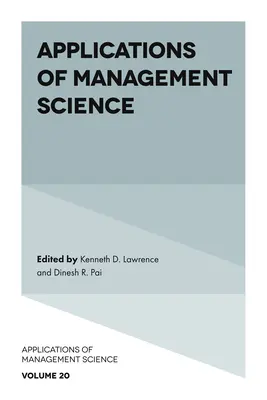 Zastosowania nauk o zarządzaniu - Applications of Management Science