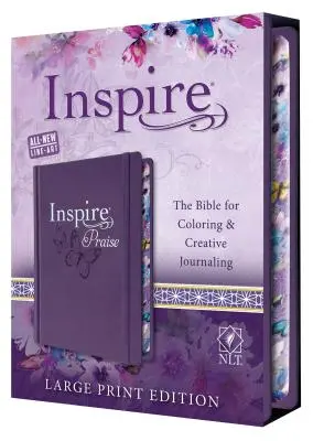 Inspire Praise Bible, duży druk NLT: Biblia do kolorowania i kreatywnego pisania - Inspire Praise Bible Large Print NLT: The Bible for Coloring & Creative Journaling