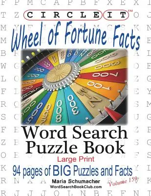 Koło fortuny, fakty dotyczące koła fortuny, wyszukiwanie słów, książka z łamigłówkami - Circle It, Wheel of Fortune Facts, Word Search, Puzzle Book