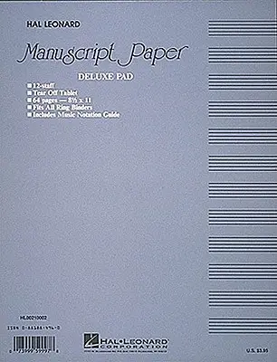 Manuscript Paper (Deluxe Pad) (niebieska okładka) - Manuscript Paper (Deluxe Pad)(Blue Cover)