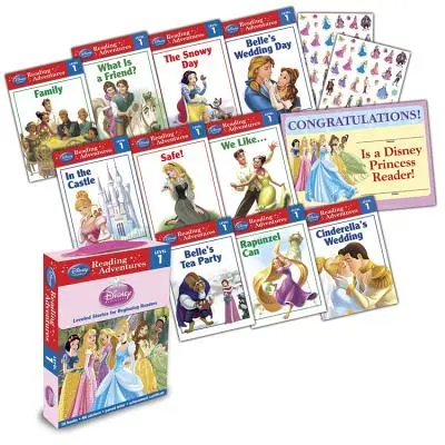 Disney Princess Reading Adventures Disney Princess Level 1 Boxed Set [Z 86 naklejkami i listem od rodziców oraz certyfikatem osiągnięć] - Disney Princess Reading Adventures Disney Princess Level 1 Boxed Set [With 86 Stickers and Parent Letter, and Achievement Certificate]