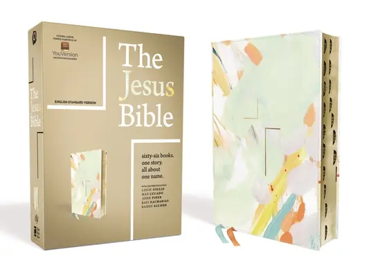 Biblia Jezusa, wydanie ESV, skórzana miękka, wielokolorowa/fioletowa, z indeksem - The Jesus Bible, ESV Edition, Leathersoft, Multi-Color/Teal, Indexed