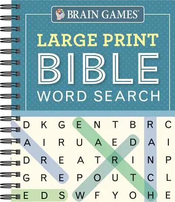 Brain Games - Biblijne wyszukiwanie słów w dużym formacie (niebieski) - Brain Games - Large Print Bible Word Search (Blue)