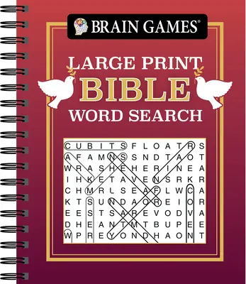 Brain Games - Wyszukiwanie słów w Biblii w dużym formacie (czerwony) - Brain Games - Large Print Bible Word Search (Red)