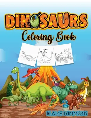 Kolorowanka z dinozaurami: Książka ćwiczeń dla dzieci, poznaj nazwy dinozaurów i pokoloruj je - Dinosaurs Coloring Book: Activity book for kids, learn dinosaurs names and color them