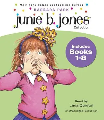 Kolekcja Junie B. Jones: Książki 1-8: #1 Stupid Smelly Bus; #2 Monkey Business; #3 Big Fat Mouth; #4 Sneaky Peeky Spyi Ng; #5 Yucky Blucky Fruitcake; - Junie B. Jones Collection: Books 1-8: #1 Stupid Smelly Bus; #2 Monkey Business; #3 Big Fat Mouth; #4 Sneaky Peeky Spyi Ng; #5 Yucky Blucky Fruitcake;