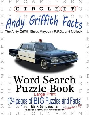 Krąg, Fakty dotyczące Andy'ego Griffitha, wyszukiwanie wyrazów, książka z łamigłówkami - Circle It, Andy Griffith Facts, Word Search, Puzzle Book