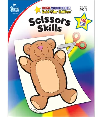 Umiejętności posługiwania się nożyczkami, zestaw dla klas 1: edycja Gold Star - Scissors Skills, Grades Pk - 1: Gold Star Edition